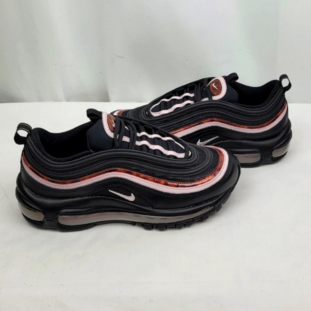 Nike Air Max Black Pink Leather Sneakers size 7